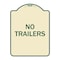 Signmission Designer Series Sign-No Trailers, Tan & Green Heavy-Gauge Aluminum Sign, 24" x 18", TG-1824-23563 A-DES-TG-1824-23563 - alternate 1